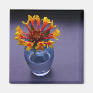 Blue Vase Floral Magnet