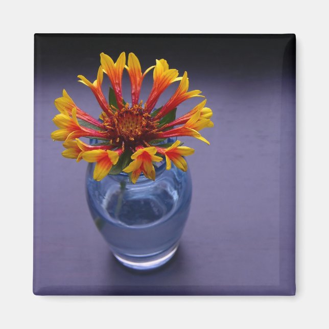 Blue Vase Floral Magnet (Front)