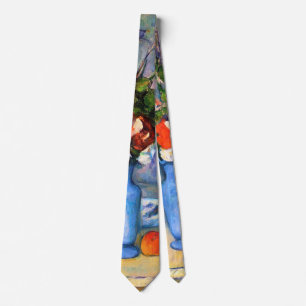 Blue Vase Flowers, Paul Cezanne Tie