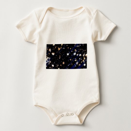 Blue Velvet Effect Stars Baby Bodysuit