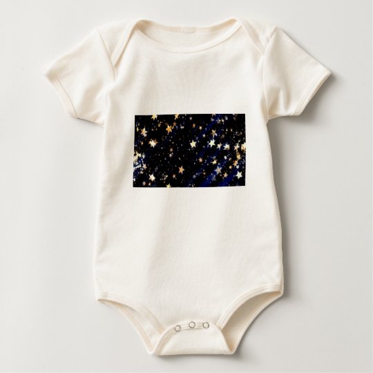 Blue Velvet Effect Stars Baby Bodysuit