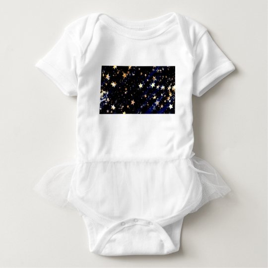 Blue Velvet Effect Stars Baby Bodysuit