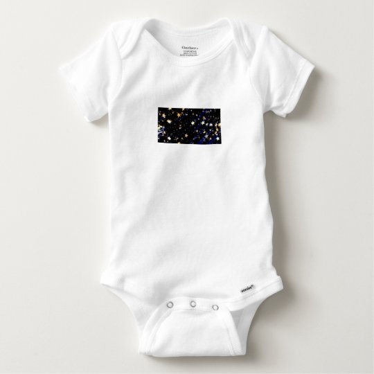 Blue Velvet Effect Stars Baby Onesie