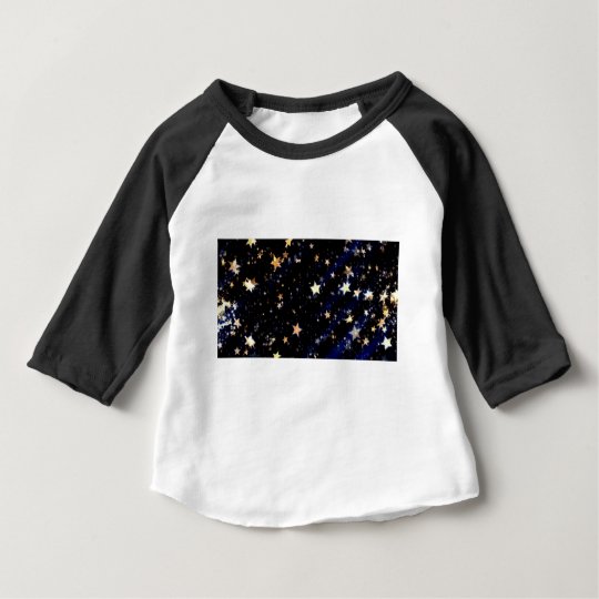 Blue Velvet Effect Stars Baby T-Shirt