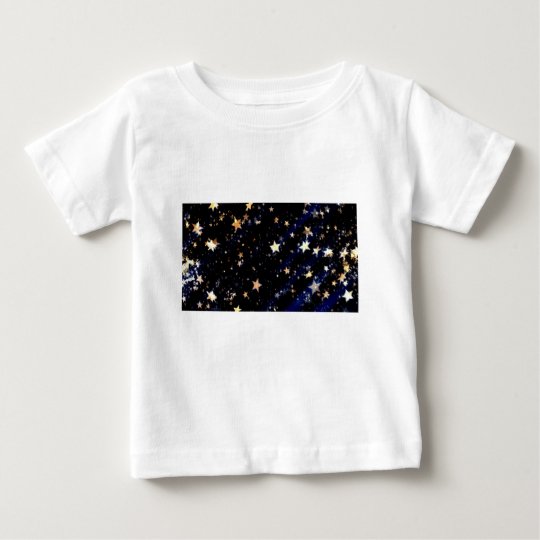 Blue Velvet Effect Stars Baby T-Shirt