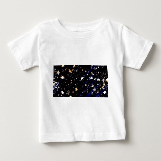 Blue Velvet Effect Stars Baby T-Shirt