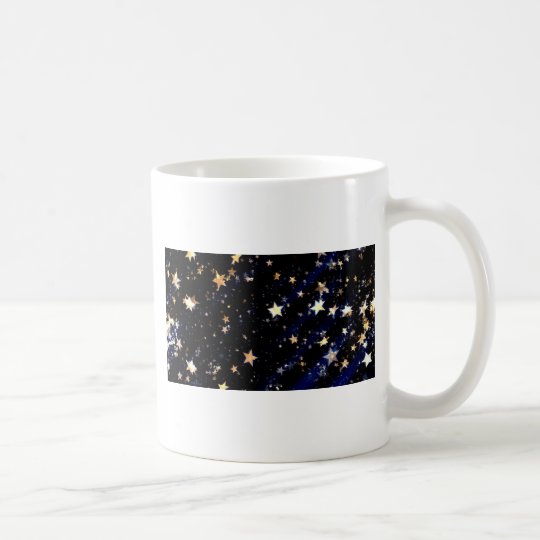 Blue Velvet Effect Stars Coffee Mug