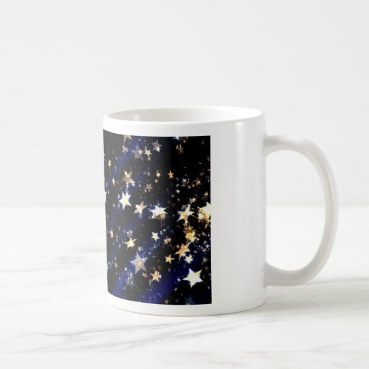 Blue Velvet Effect Stars Coffee Mug