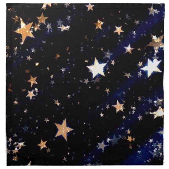Blue Velvet Effect Stars Napkin
