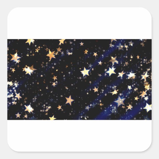 Blue Velvet Effect Stars Square Sticker