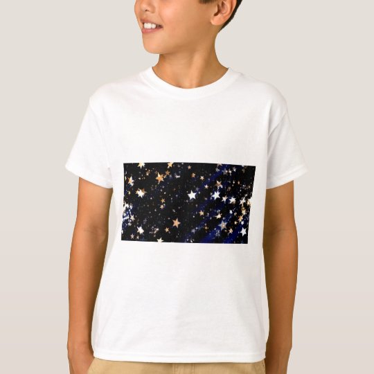 Blue Velvet Effect Stars T-Shirt