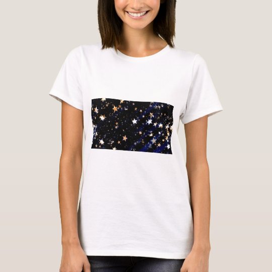 Blue Velvet Effect Stars T-Shirt