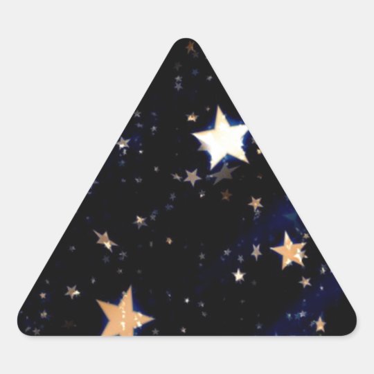 Blue Velvet Effect Stars Triangle Sticker