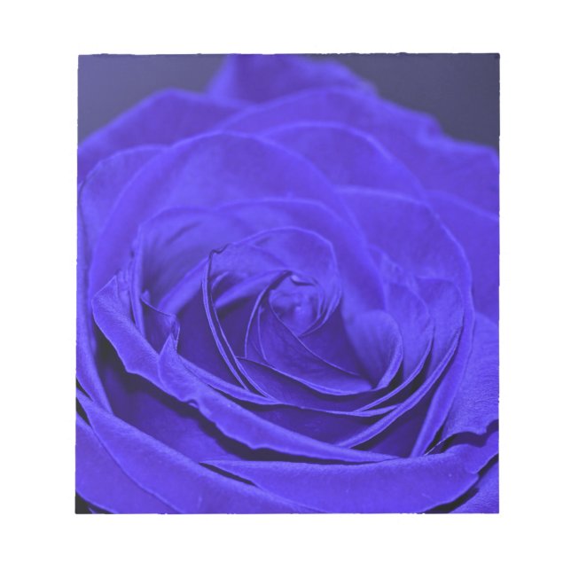 Blue Velvet Rose Notepad (Front)