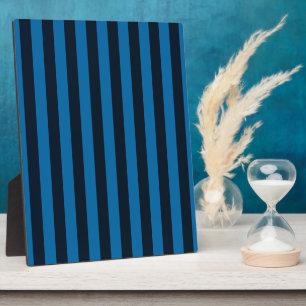 Blue Vertical Stripes Background Customize This! Plaque