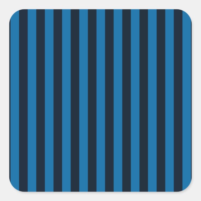 Blue Vertical Stripes Background Customize This! Square Sticker (Front)