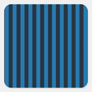 Blue Vertical Stripes Background Customize This! Square Sticker