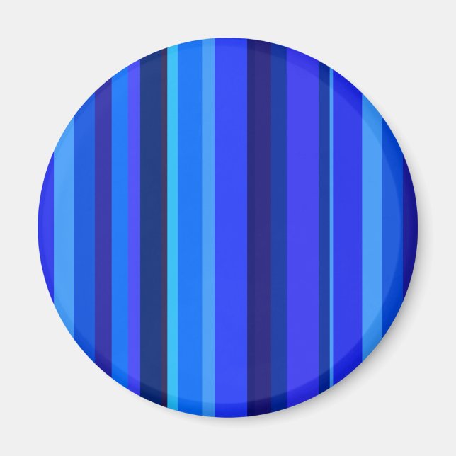 Blue vertical stripes magnet (Front)