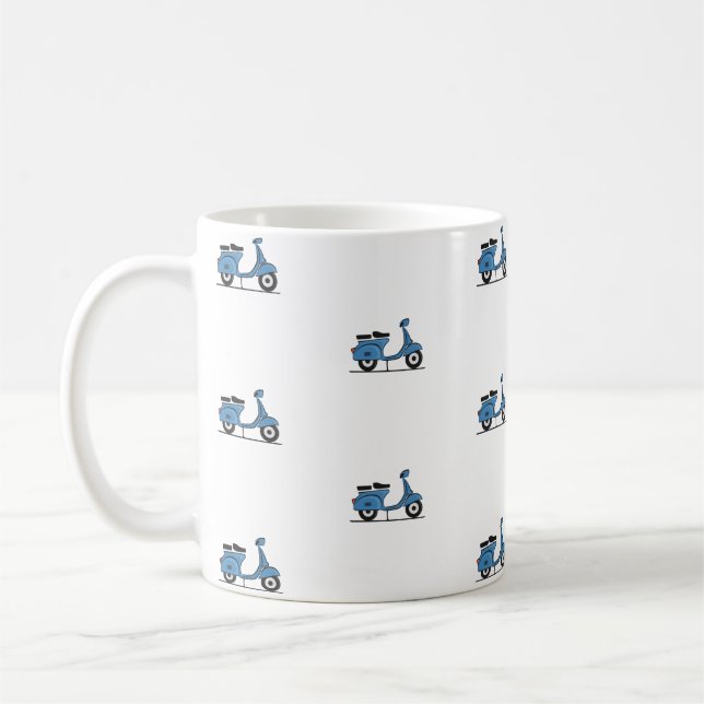 blue vespa coffee mug (Left)