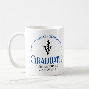 Blue Veterinary School Graduation Custom Coffee Mug