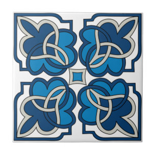 Blue ,vibrant  ceramic tile