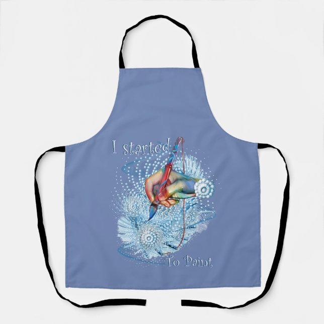 Blue Vibration Abstract  Apron (Front)