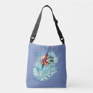 Blue Vibration Abstract Crossbody Bag