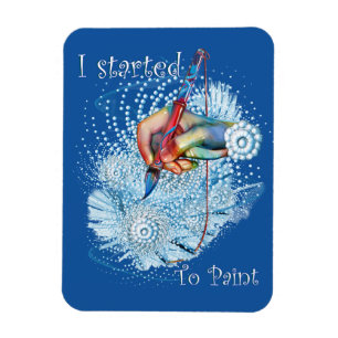 Blue Vibration Abstract Magnet
