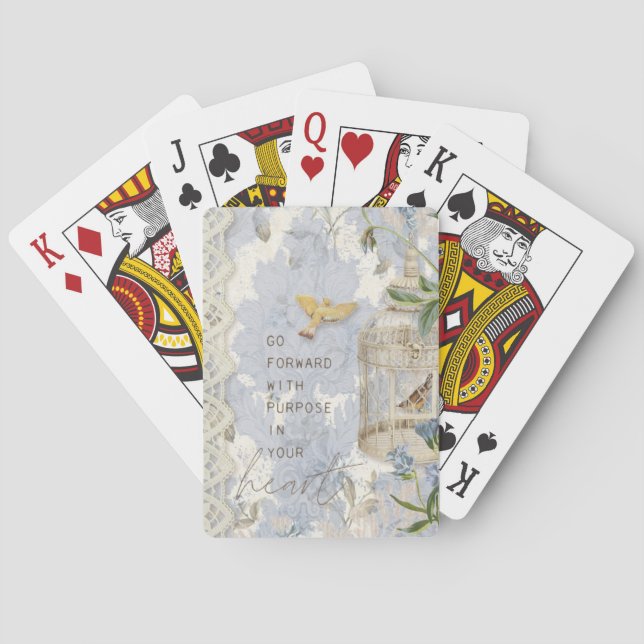 Blue Victorian Classic Playing Cards (Back)