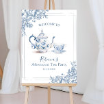 Blue Victorian Garden Bridal Tea Welcome Sign<br><div class="desc">Blue Victorian Garden Bridal Tea Welcome Sign</div>