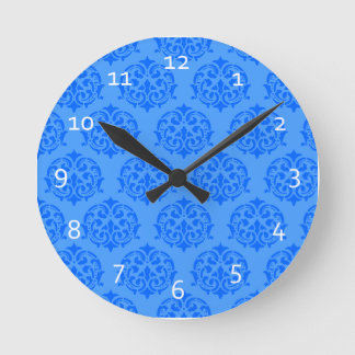 Blue Victorian Pattern Wall Clocks