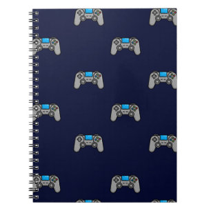 Blue Video Game Playstation Pattern Notebook