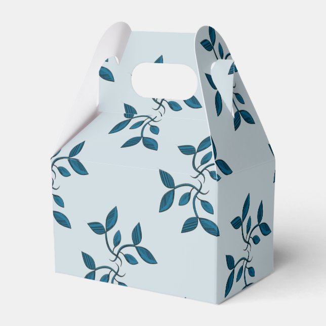 Blue Vines Favor Box (Front Side)