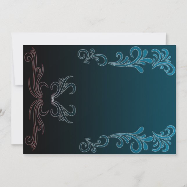 Blue Vines Invitation (Front)