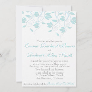 Blue Vines -Wedding invitations