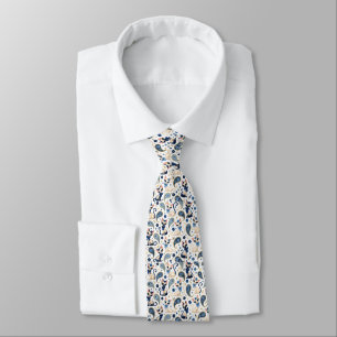 Blue Vintage 1960's Paisley Cat Tie