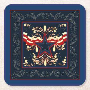 Blue Vintage Americana Coasters
