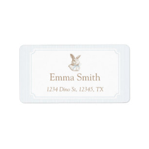 Blue Vintage Bunny Some Bunny Is Turning One Label