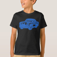 Blue Vintage Car Illustration