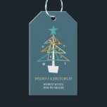 Blue Vintage Christmas Tree Mid Century Retro Gift Tags<br><div class="desc">Give your friends and family a fun quirky mid century styled gift tag on their present this year. With its funky retro Christmas tree in turquoise,  orange,  tan,  gold,  and white,  on a blue background,  it's sure to be loved by all who receive it.</div>