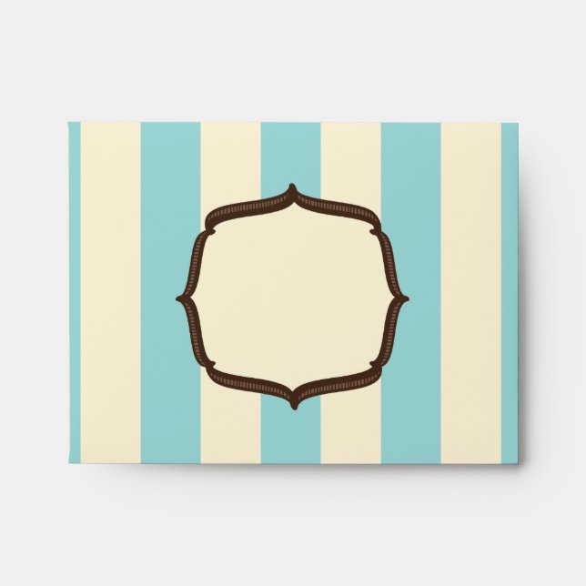 Blue Vintage Circus Envelope - Jill's Paperie (Front)