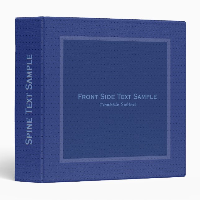 Blue Vintage Faux Leather Binder (Front/Spine)