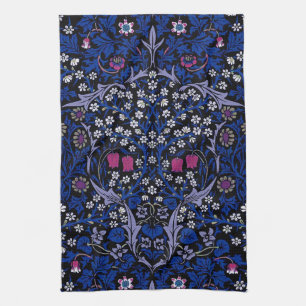 Blue Vintage Floral Pattern, William Morris Kitchen Towel