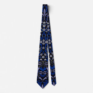 Blue Vintage Floral Pattern, William Morris Tie