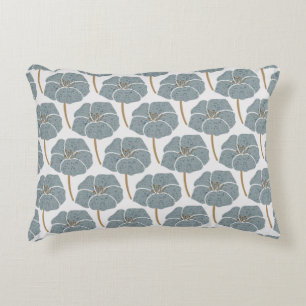 Blue vintage floral repeat seamless pattern. Roman Accent Pillow