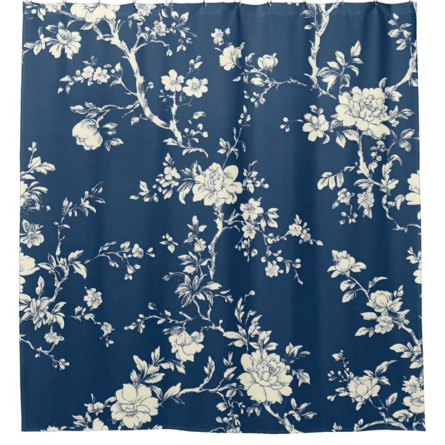 Blue Vintage Floral Toile Pattern (11) (Front)