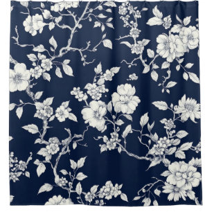 Blue Vintage Floral Toile Pattern (12)