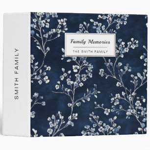 Blue Vintage Floral Toile Pattern (13) Binder