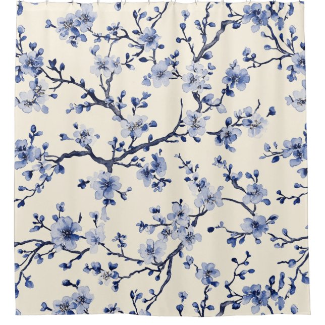 Blue Vintage Floral Toile Pattern (5) (Front)
