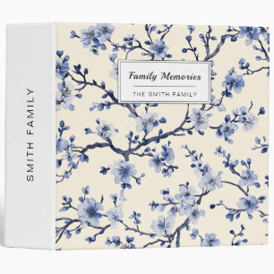 Blue Vintage Floral Toile Pattern (5) Binder